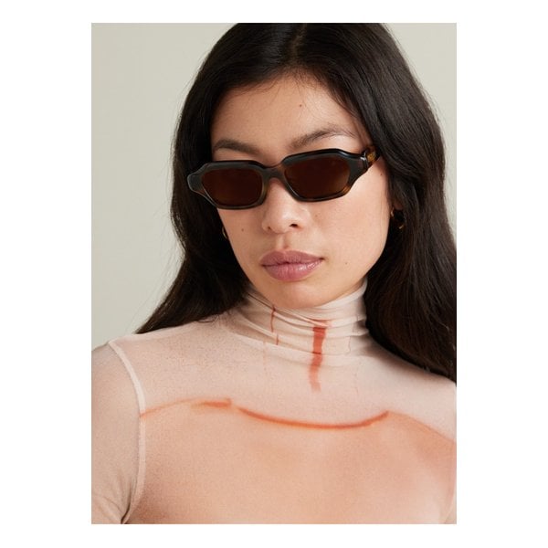 직사각 프레임 톨토이즈셸 아세테이트 선글라스 1647597359431589