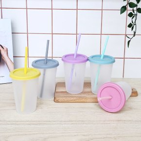 심쿵빨대컵2P세트 400ml 어린이물통 유아물병 아기 간편세척 우유 컵