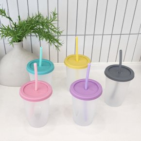 심쿵빨대컵2P세트 400ml 어린이물통 유아물병 아기 간편세척 우유 컵