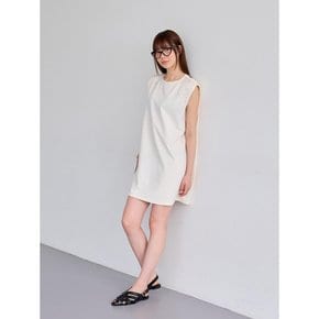 AR_Shoulder padded dress_WHITE