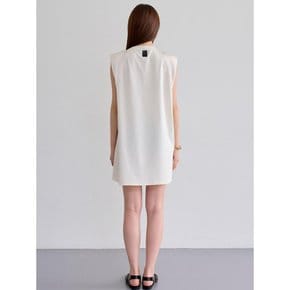 AR_Shoulder padded dress_WHITE