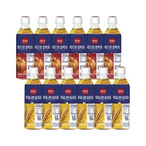 햇반 루피니빈 보리차 500ml x6개+레드빈 호박차 500ml x6개