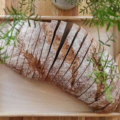 100% 통밀빵 장발장[No충전물플레인빵]1kg ( 깜빠뉴 샌드위치 치아바타 모닝 단백질 통밀식빵 )