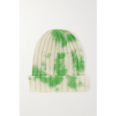 엘더스테이츠먼 Hot Ranger Tie-dyed Ribbed Cashmere Beanie 그린