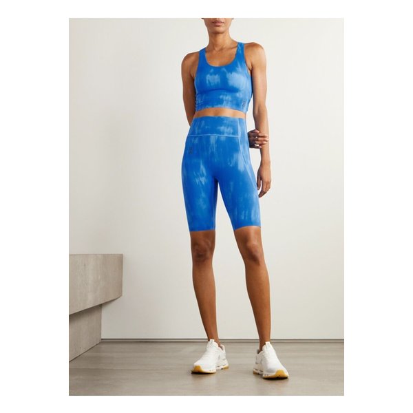 러닝 말리부 크롭 컷아웃 타이다이 스트레치  저지 탱크 블루 1647597360131948