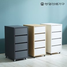 아이언 이동식 4단 서랍장