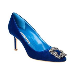 5080988 Manolo Blahnik Hangisi 70 Velvet Pump