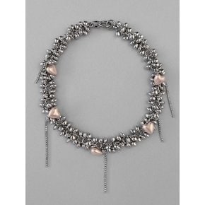 Moonstruck Pink Hearts Necklace