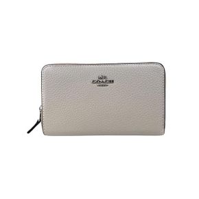 미국 코치 여성지갑 COACH Pebbled 레더 Medium ID Zip Wallet in Steam/Silver 1347013