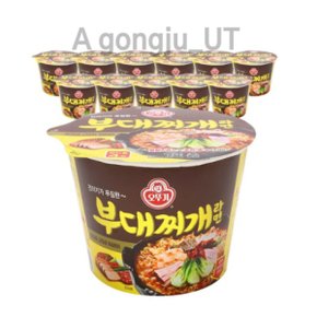 오뚜기 부대찌개 라면 큰컵 컵라면 큰사발 115g 12개