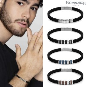 팔찌 CITY (시티) bracelet in steel silicon and WHITE CZ 028804 (택1)