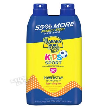  바나나보트 키즈 스포츠 SPF50 스프레이 269gX2개 BANANA BOAT KIDS SPORT SPF 50 C-SPRAY