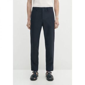 5580825 Massimo Dutti TAPERED FIT - Chinos dark blue