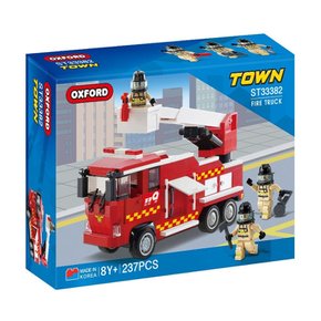 OXFORD TOWN 화재진압 소방관과 사다리 소방차 장난감 블록 학습교재 수업교구 어린이 선물