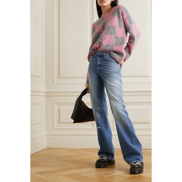 알써틴 제인 디스트레스드 하이 라이즈 와이드 진 다크 데님 1647597298717480