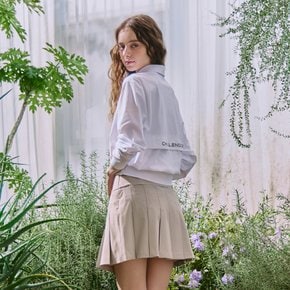 여성 트리코트 카라넥 긴팔티셔츠 화이트