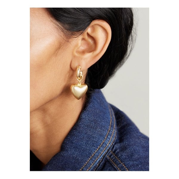 록산느 애슐린 하트 앤 소울 골드톤 후프 귀걸이 1647597344127237