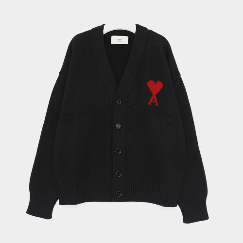 레드 빅하트로고 오버핏 울 공용 가디건 UKC367 018 009