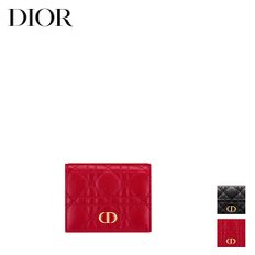 디올 DIOR CARO 멀티 컬러 송아지 가죽 미니 지갑 월렛