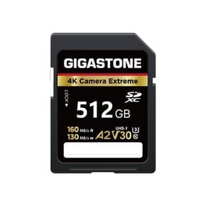 Gigastone SD 512GB, 4K Camera Extreme, UHS-I A2 V30 U3 Class 10 SDXC, 160MBs, 4K UHD Canon