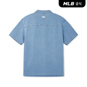 [코리아공식]베이직 미디움로고 반팔 데님셔츠 NY (L.Blue)