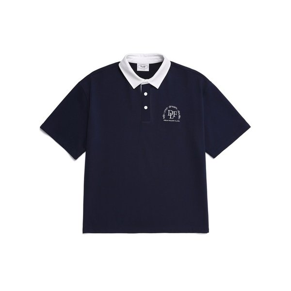 로고 럭비 티셔츠 (네이비)