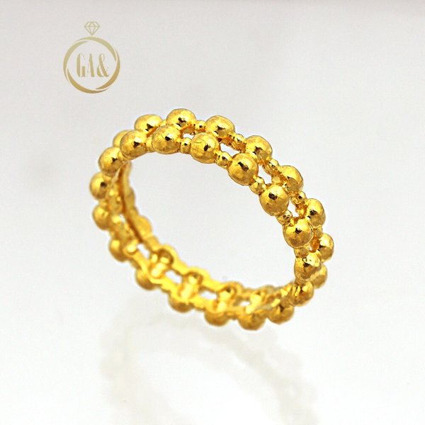 [가앤] 24k순금 두줄 볼 반지 3.75g 999