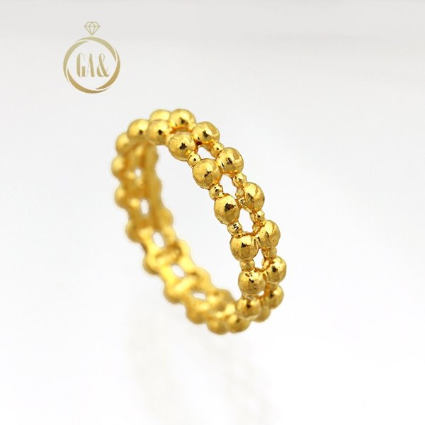 [가앤] 24k순금 두줄 볼 반지 3.75g 999