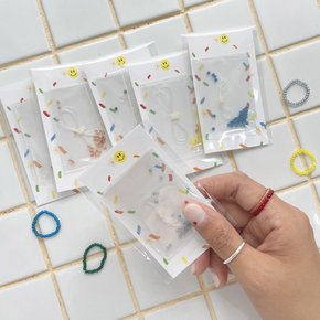 컬러 심플 비즈 반지 만들기 DIY 세트 키트 6color