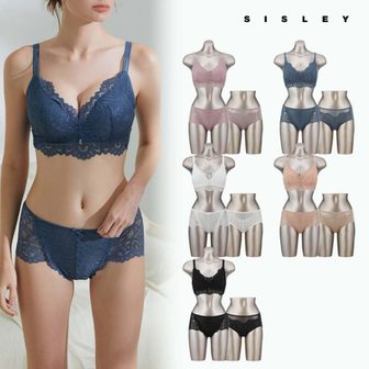  [시슬리 언더웨어] 시슬리 레이스 브라렛 5종 + 팬티 5종 + 세컨팬티 5종 [15종패키지]