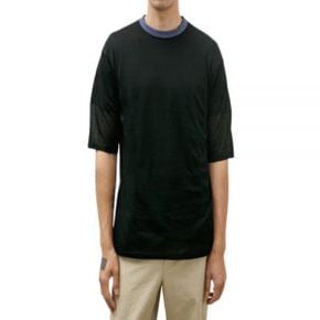 오라리 24 HARD TWIST HIGH GAUGE WOOL SILK KNIT TEE BLACK (A24ST03WS) (하드 트위스