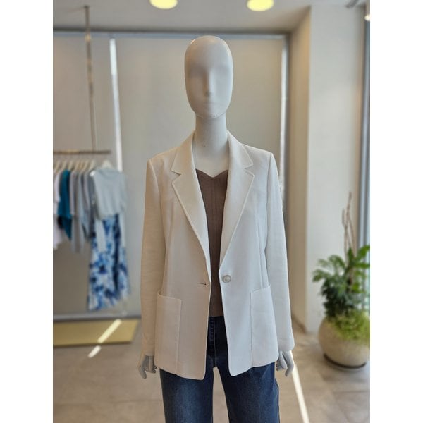 [여주점] [더 아이잗] 여성 린넨 싱글 원버튼 재킷(IS4A0JK061)