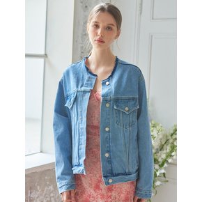 planet-86 non collar denim jacket_blue