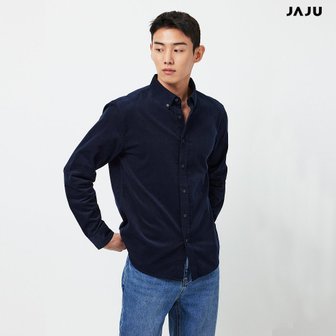 JAJU (남T)남 라이트 코듀로이 셔츠 다크네이비