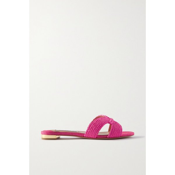 Rope Raffia Slides 푸시아 33258524072735091