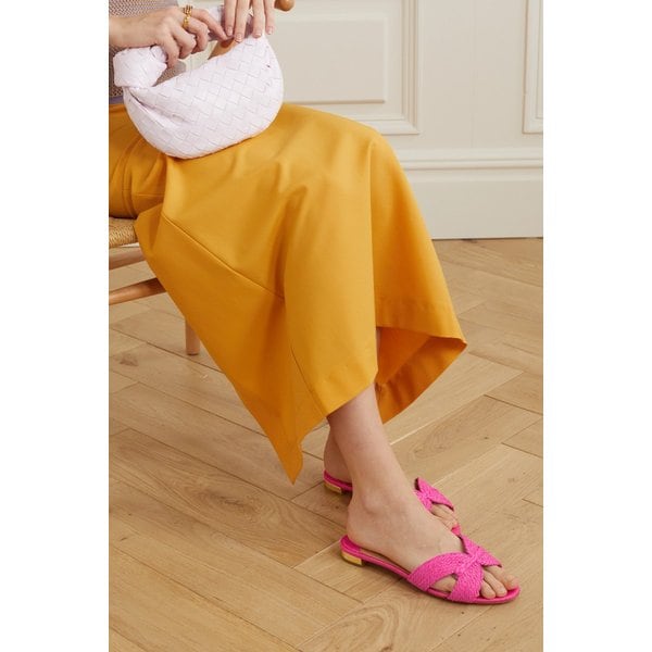 Rope Raffia Slides 푸시아 33258524072735091