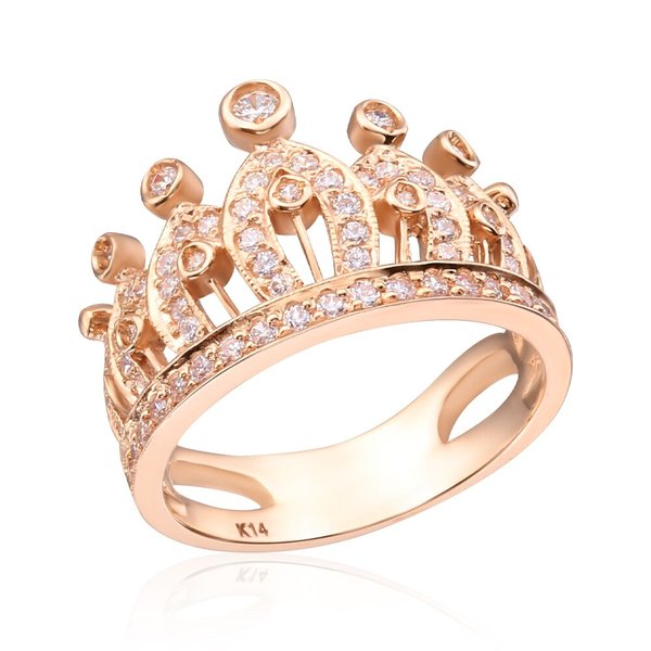 [비앤비골드] 18K 엘레강스 티아라 보석 왕관 반지 NPR29695