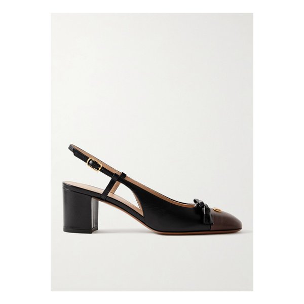 브이로고 태슬 투톤 가죽 슬링백 펌프스 65mm 블랙 46376663162844833