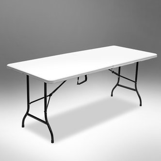 로티캠프 브로몰딩 간이 식탁 사각 입식 접이식 테이블 1800 화이트