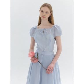 FAIRY Chiffon Puff-Sleeve Blouse / Blue(3color)