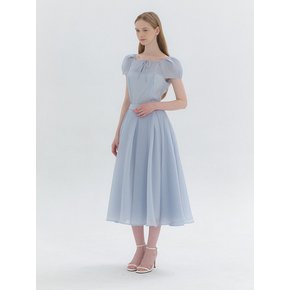 FAIRY Chiffon Puff-Sleeve Blouse / Blue(3color)