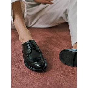 718-BLACK 남성 U팁 슈즈