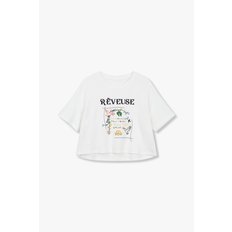 [부산점] [지컷]  멀티 자수 와이드 티셔츠 7224240601