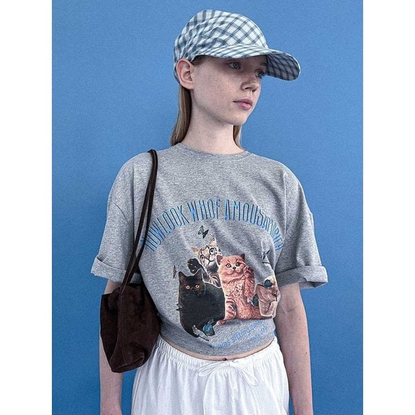 [25 SUMMER][SALT Label] CHECK SCARF HAT_BLUE