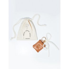 Ballchain Mini Pouch Charm_PEARL BROWN