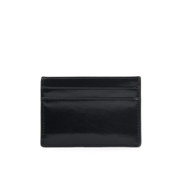 METAL LEATHER SOFT CARD WALLET_BLACK