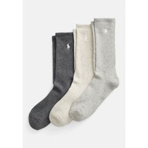 랄프로렌 COTTON-BLEND 크루 양말 3-PACK - 양말 - grey/beige 9525325 111188027