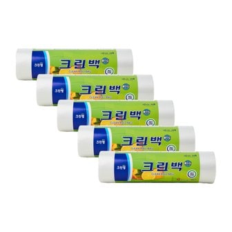  크린백 비닐팩 크린 롤백 롤비닐 특대 35x45 500매 5개