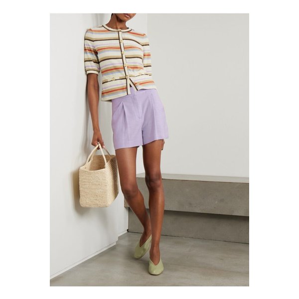 베로니카비어드 브렌던 스트라이프 테리 코튼 혼방 가디건 베이지 1647597359560988