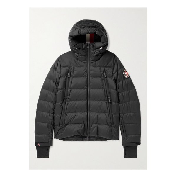 몽클레어 카무락 로고 아플리케 퀼팅 후드 다운 스키 재킷 블랙 1647597323538833